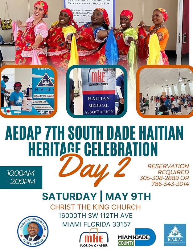 AEDAP 7th South Dade Haitian Heritage Celebration Day 2 flyer